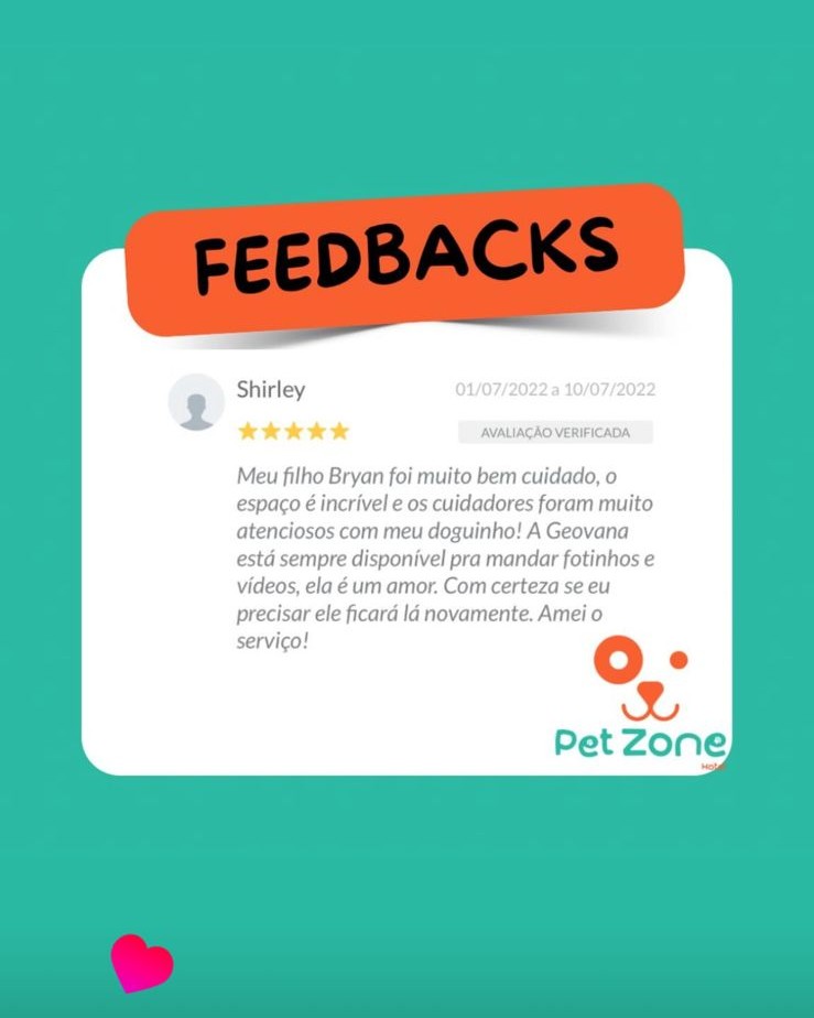 Imagem com feedback de cliente